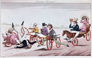 Przyjemności i niedogodności welocypedów i koni w kształcie sierści autorstwa Unknown artist