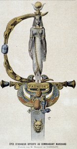 Miecz honorowy ofiarowany komandorowi Marchandowi - w Le petit Journal z 28.05.1899 autorstwa Unknown artist