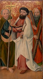 Trzej apostołowie z berłem, bułatem i krzyżem autorstwa Unknown artist