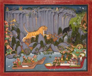 Polowanie na Tygrysa Rama Singha II autorstwa Unknown artist