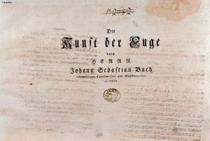 Strona tytułowa partytury muzycznej Sztuka fugi Jana Sebastiana Bacha autorstwa Unknown artist