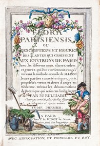 Strona tytułowa 1. tomu Flora Parisiensis czyli Opisy i ryciny roślin rosnących wokół Paryża autorstwa Unknown artist