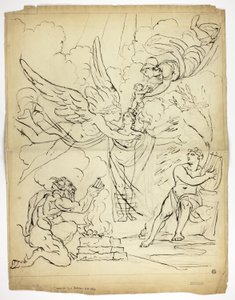 Niezidentyfikowana scena narodzin mitologicznych (recto); Kupidyn i Psyche (verso) autorstwa Unknown artist