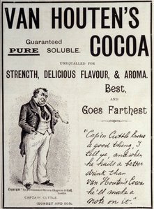 Naklejka reklamowa Van Houten kakao, ok. 1890 autorstwa Unknown artist