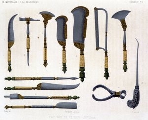 Tablica Venerie: XVI-wieczny zestaw veneur. W „Średniowieczu i renesansie” Lacroix. autorstwa Unknown artist