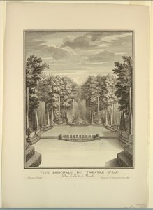 Wersal, ogrody, teatr wodny autorstwa Unknown artist