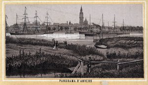 Widok Antwerpii, Belgia (region flamandzki). autorstwa Unknown artist