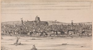 Widok starego St. Pauls po drugiej stronie rzeki autorstwa Unknown artist