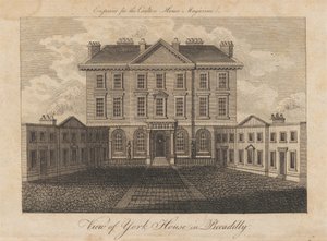 Widok na York House na Piccadilly autorstwa Unknown artist