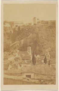 [Widok na Alhambrę, Hiszpania]. autorstwa Unknown artist