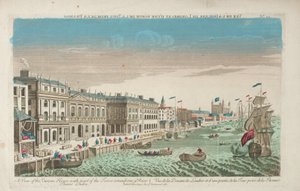 Widok na Custom House i Douana of London autorstwa Unknown artist