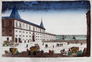 Widok domu księcia Aveiro w Lizbonie, Portugalia. Grawerowanie XVIII wieku. autorstwa Unknown artist