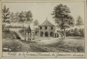 Widok źródła mineralnego w Geronstere autorstwa Unknown artist