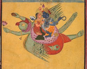 Wisznu i Lakszmi na Garuda autorstwa Unknown artist