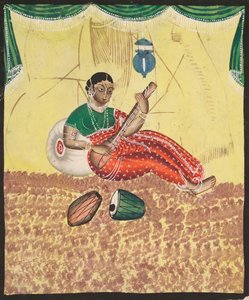 Kobieta grająca muzykę (rekto) autorstwa Unknown artist
