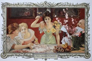 Kobiety pijące koktajle razem na imprezie autorstwa Unknown artist