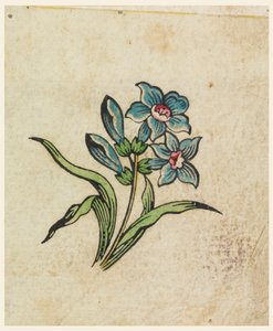 Woodblock Próbny dowód dla drukowanej tkaniny autorstwa Unknown artist