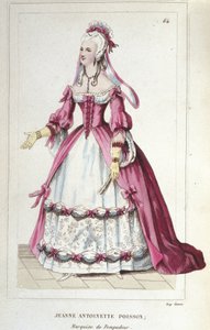 portret Jeanne-Antoinette Poisson, markizy Pompadour (znanej jako Madame de Pompadour autorstwa Unknown artist
