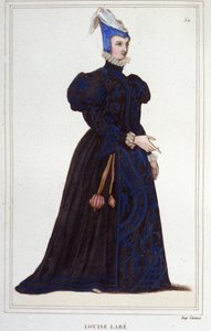 portret Louise Labbé lub Labé (ver1524-1566), francuskiej poetki. grawerunek z 1830 r autorstwa Unknown artist