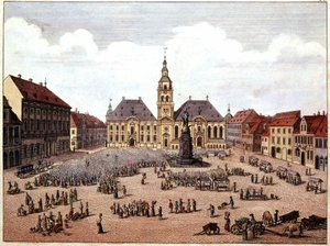 plac publiczny miasta Mannheim (Niemcy). autorstwa Unknown artist