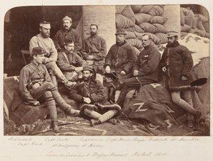 Grupa brytyjskich oficerów, ok. 1879 r autorstwa Unknown photographer