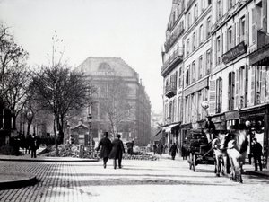 Na rue de Paris z teatrem Ambigu (3. dzielnica) autorstwa Unknown photographer