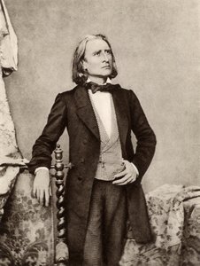 Franciszek (Ferencz) Liszt (1811-1886), węgierski pianista i kompozytor (zdjęcie czarno-białe) autorstwa Unknown photographer
