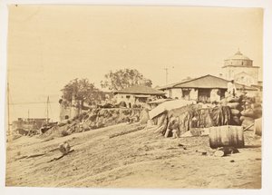 Ghat w forcie Allahabad, Indie, ok. 1858-61 r. (zdjęcie) autorstwa Unknown photographer