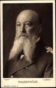 Wielki admirał Alfred von Tirpitz, portret, Liersch autorstwa Unknown photographer