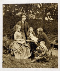 Gustave Eiffel z rodziną. Fotografia 1882 autorstwa Unknown photographer