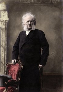 HENRIK IBSEN (1828-1906) Norweski poeta i dramaturg - Portret Henrika (Henri) Johana Ibsena (1828-1906), norweski dramaturg autorstwa Unknown photographer
