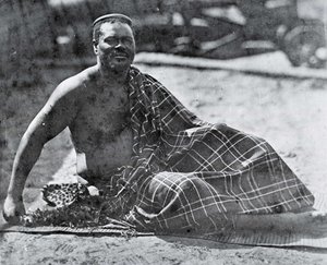 Król Cetshwayo na wygnaniu w Kapsztadzie autorstwa Unknown photographer