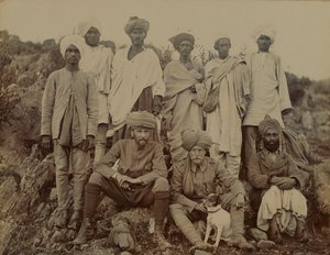 Porucznik S Edwardes z psem Biddy, 1895 ok autorstwa Unknown