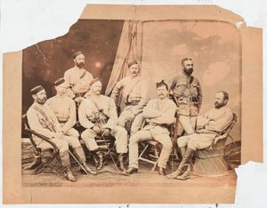 Oficerowie 4 Pułku Goorkha, 1879 autorstwa Unknown