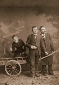Paul Ree (1849-1901) Angielski filozof - Lou Andreas-Salome (1861-1937) (Andreas Salome) Rosyjski psychoanalityk - Friedrich Nietzsche (1844-1900) Niemiecki filozof - Maj 1882 (Lucerna, Atelier Jules Bonnet) autorstwa Unknown photographer