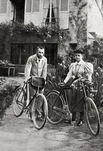 Pierre i Maria Curie w swoim ogrodzie autorstwa Unknown photographer