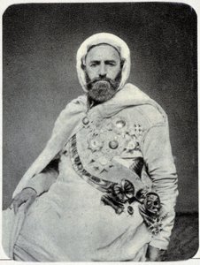 Portret Abd-el-Kadera (Abd El-Kader) z 1875 r. - fotografia. autorstwa Unknown photographer