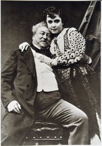 Portret Alexandre Dumas Père (1802 - 1870) i ​​jego kochanki autorstwa Unknown photographer