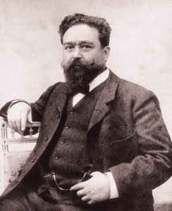 Portret Izaaka Albeniza (1860-1909), hiszpańskiego pianisty i kompozytora. Fotografia,1886. Fundacja Albeniz, Madryt. autorstwa Unknown photographer