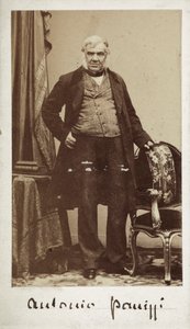 Portret senatora Antonio Panizziego (1797-1879), dyrektora Biblioteki Muzeum Brytyjskiego autorstwa Unknown photographer