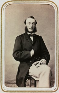 Portret mężczyzny, carte de visite; podpis zawiera informację "Robert Ditzinger (1826-1891)". autorstwa Unknown photographer