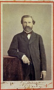 Portret włoskiego kompozytora Giuseppe Verdiego (1813 - 1901).