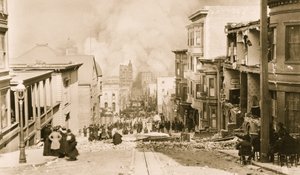 Trzęsienie ziemi i pożar w San Francisco autorstwa Unknown photographer