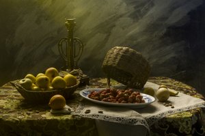 Mroczna martwa natura z owocami autorstwa UstinaGreen