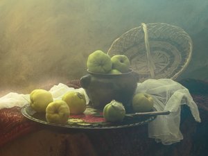 Rustykalna martwa natura z pigwą autorstwa UstinaGreen