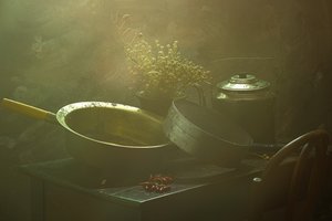 Ciepła martwa natura w kuchni