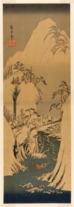 Śnieżny wąwóz na rzece Fuji autorstwa Utagawa Hiroshige