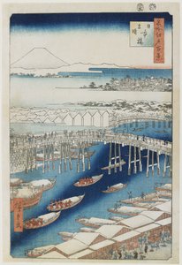 Bezchmurna pogoda po śniegu, most Nihonbashi, maj 1856