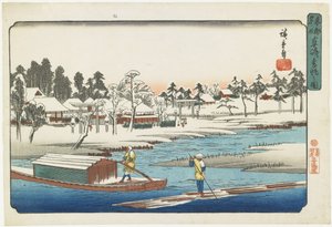 Bezchmurna pogoda po śniegu w Masaki, 1832-1839