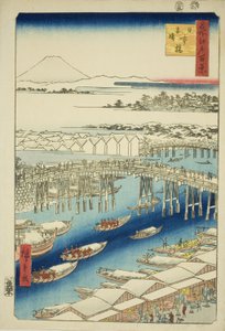 C ware af r S w at Japan B powód (Nihonbashi snow clear), z serii „Ridge dre d fa net views f Edo (słynne miejsce Edo 100 wyświetleń)” autorstwa Utagawa Hiroshige